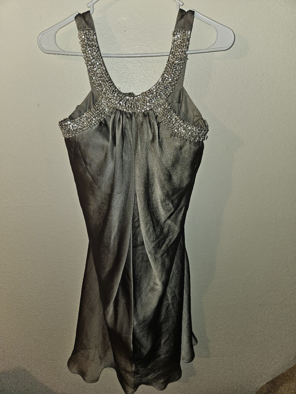 Scarlett Nite Womans Grey Sleeveless Cocktail Dress Size 6